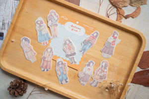 Autumn Girls washi sticker pack