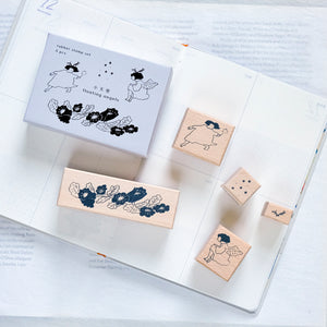 dodolulu Rubber Stamp Set: Floating Angels (set of 5)