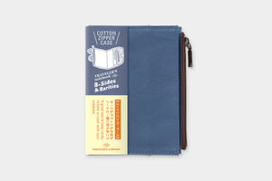 Traveler's Notebook B-Sides & Rarities: Passport Cotton Zipper Case-Blue - Smidapaper Ikigai Shop