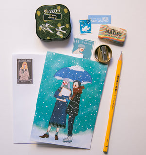 La Dolce Vita Snow Song A6 Greeting Card - Smidapaper Ikigai Shop