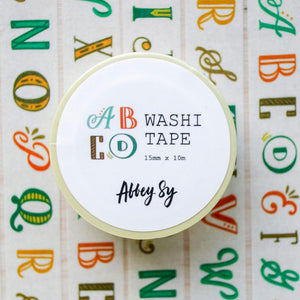 Abbey Sy Alphabet Washi Tape - Smidapaper Ikigai Shop