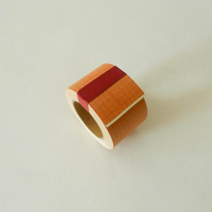 Classiky Craft Paper Red Grid Tape (30mm x 10m) - Smidapaper Ikigai Shop