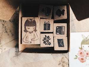 Kurukynki x Msbulat Nanami Rubber Stamp (set of 7) - Smidapaper Ikigai Shop