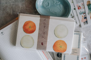 Classiky Kaishi Washi Paper: Mandarin Orange - Smidapaper Ikigai Shop