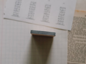 Osco Labo Slim Tape Rubber Stamp: Grid - Smidapaper Ikigai Shop