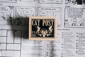 Catslife Press Cat Post Rubber Stamp - Smidapaper Ikigai Shop