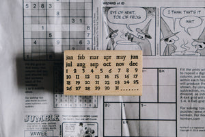 Catslife Press Calendar Unframed Rubber Stamp - Smidapaper Ikigai Shop