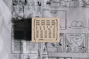 Catslife Press Boxy Calendar Rubber Stamp - Smidapaper Ikigai Shop