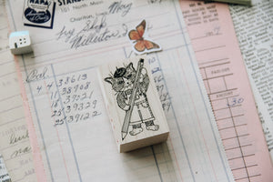 Chat Noir Papeterie: Drawing Nicholas Rubber Stamp - Smidapaper Ikigai Shop