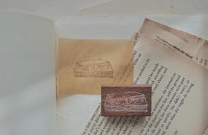 Jieyanow Slow Living: Old Books Rubber Stamp - Smidapaper Ikigai Shop