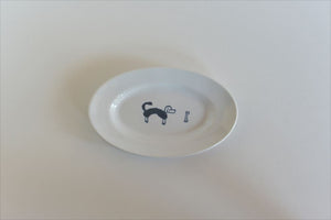 Classiky Toranekobonbon Oval Plate Large (Cat/Dog) - Smidapaper Ikigai Shop