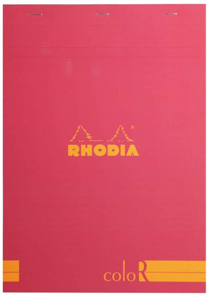 Rhodia - No. 18 Top Staplebound Premium Lined Notepad Raspberry - Smidapaper Ikigai Shop