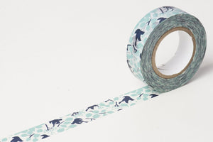 Classiky Message Bird Blue Washi Tape (15mm x 15m) - Smidapaper Ikigai Shop
