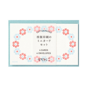 Midori Card Set: Letterpress Flower Frame - Smidapaper Ikigai Shop