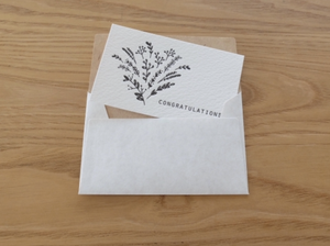 Oeda Letterpress Congratulations Bouquet Card - Smidapaper Ikigai Shop