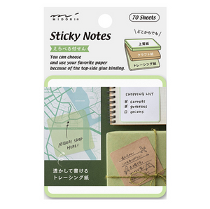 Midori Selectable Sticky Note-Green - Smidapaper Ikigai Shop