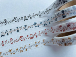 Oeda Letterpress Masking Tape-Bloom Line (4 colours) - Smidapaper Ikigai Shop