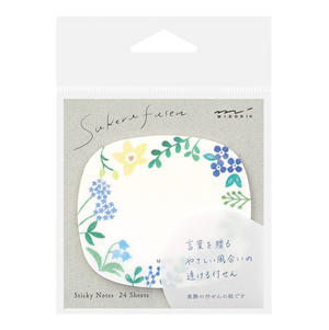 Midori Sukeru Fusen Sticky Notes-Wildflowers