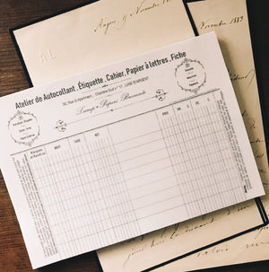 Lamp x Paperi Vintage Voucher Style Notepad (White) - Smidapaper Ikigai Shop