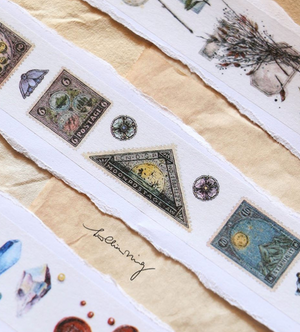 Antique Postage Stamp Masking Tape - Smidapaper Ikigai Shop