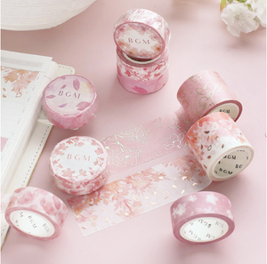 BGM Cherry Blossom Washi Tapes (3 designs/sold individually) - Smidapaper Ikigai Shop