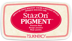 Tsukineko - StazOn Pigment -Passion Red - Smidapaper Ikigai Shop