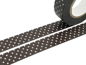 Classiky Dark Brown Dots (15mm x 15m) - Smidapaper Ikigai Shop
