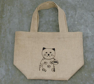 Classiky x Sennokoto Linen Embroidery Lunch Bag - Hana - Smidapaper Ikigai Shop