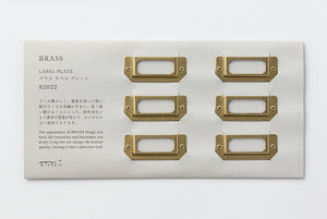 Traveler's Notebook Brass Label Plate - Smidapaper Ikigai Shop