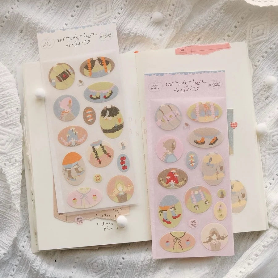 bighands Wanderlust in Dressing PET Stickers