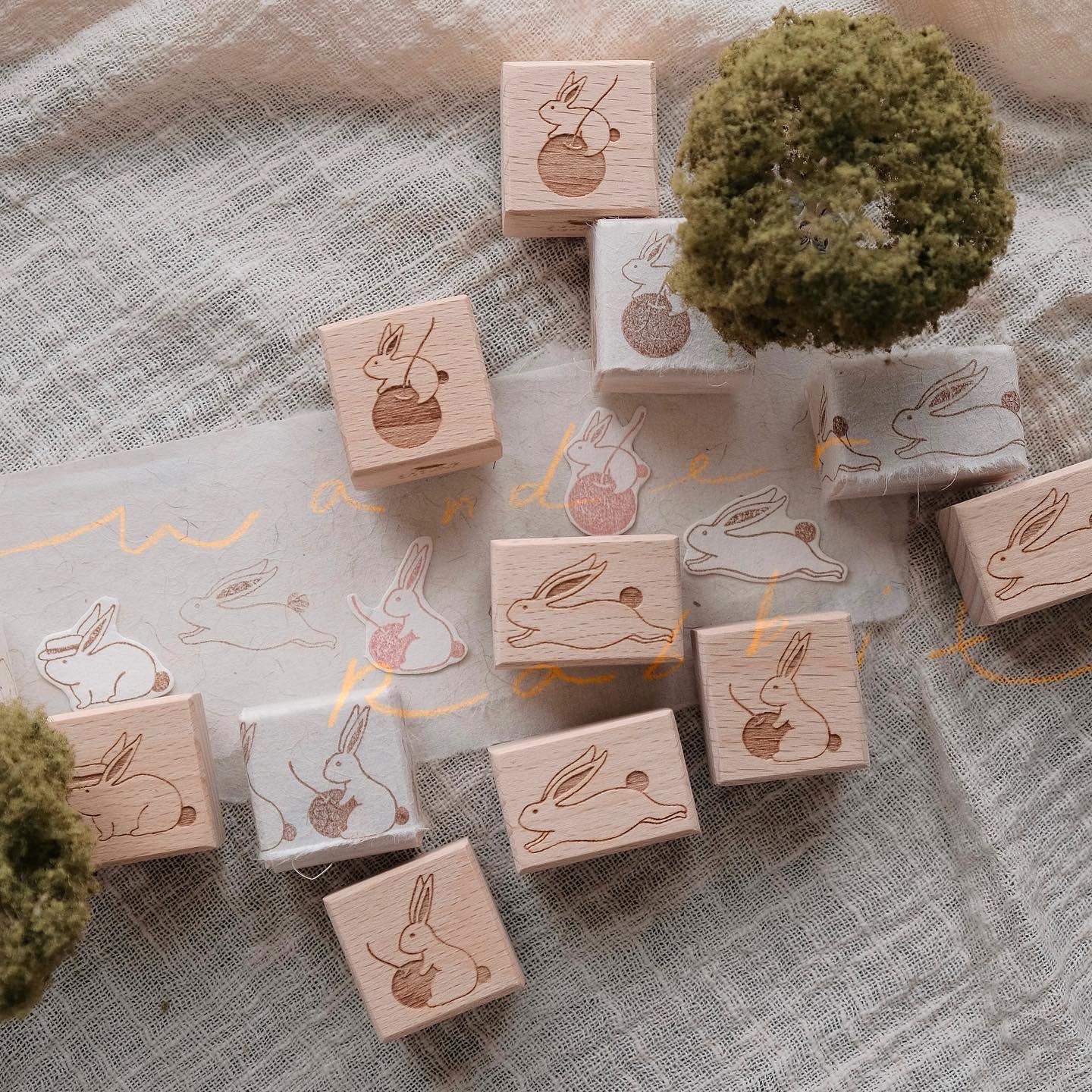bighands Rubber Stamp- Wander Rabbit (4 designs)
