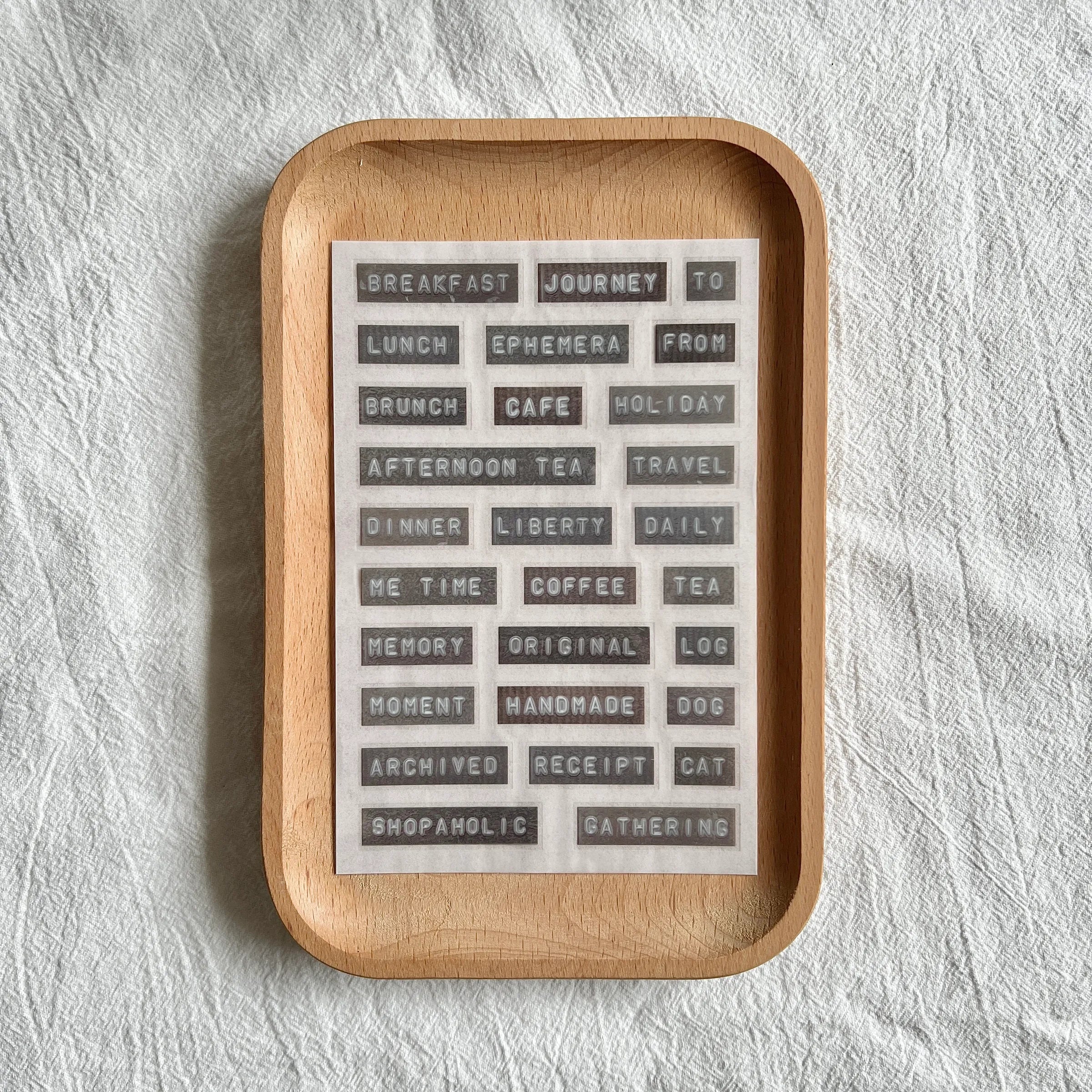Liberty Typed Labels Vol. 2 Transfer Sticker