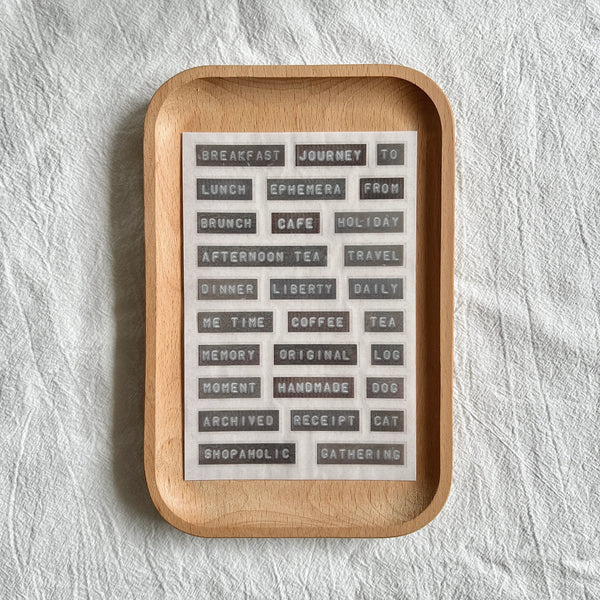 Liberty Typed Labels Vol. 2 Transfer Sticker