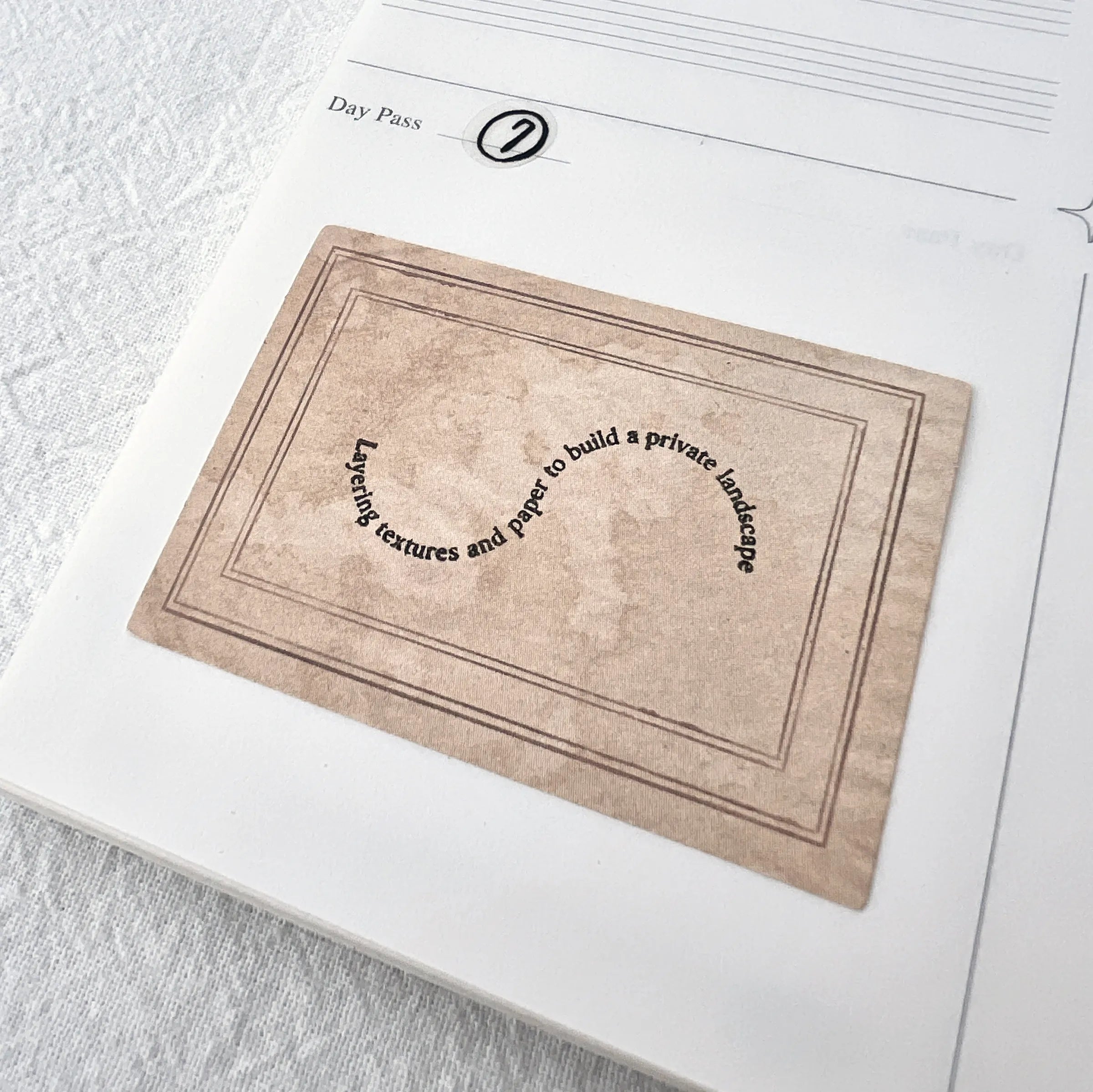 Liberty Paper Landscape Rubber Stamp