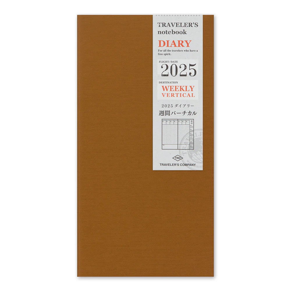 Traveler's Notebook 2025 Refill Weekly Vertical - Regular Size (Second Half)