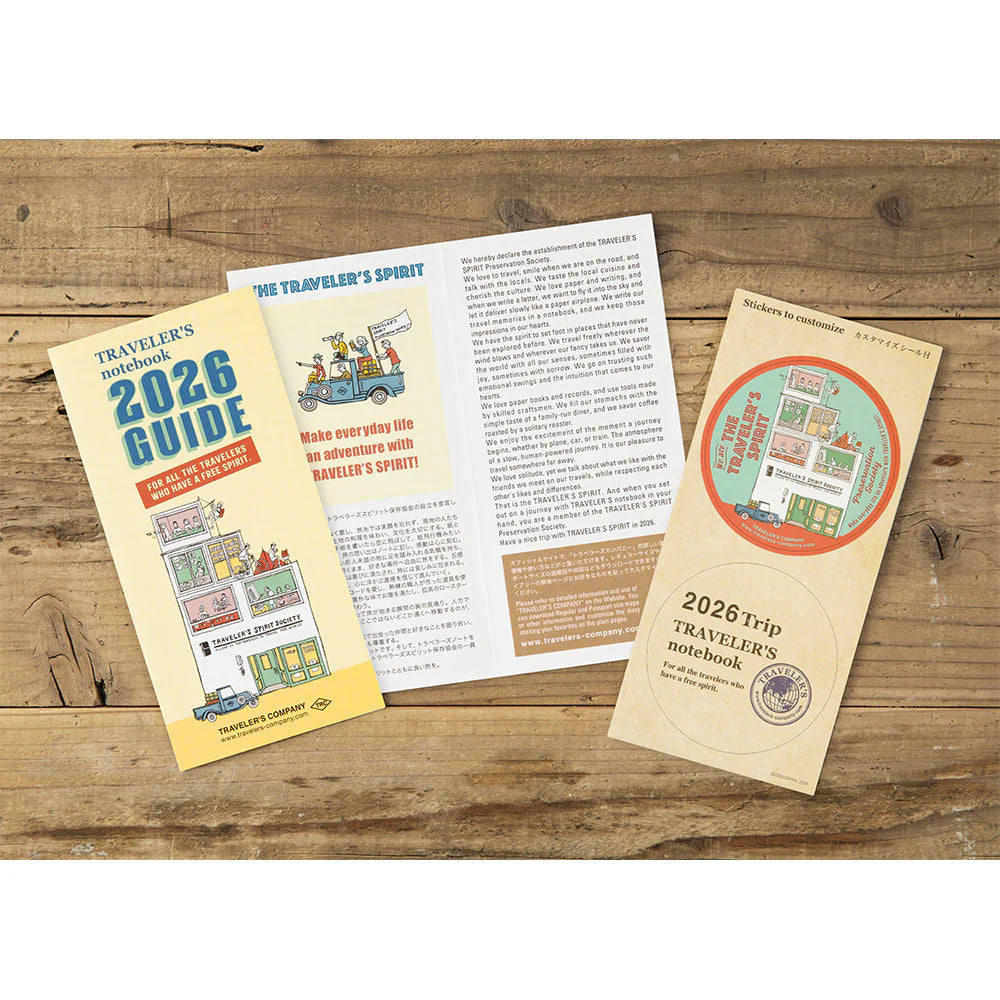 Traveler's Notebook 2026 Refill Weekly Vertical - Regular Size (Second Half) (Copy)
