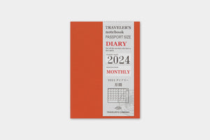 Traveler's Notebook 2024 Refill Monthly - Passport Size