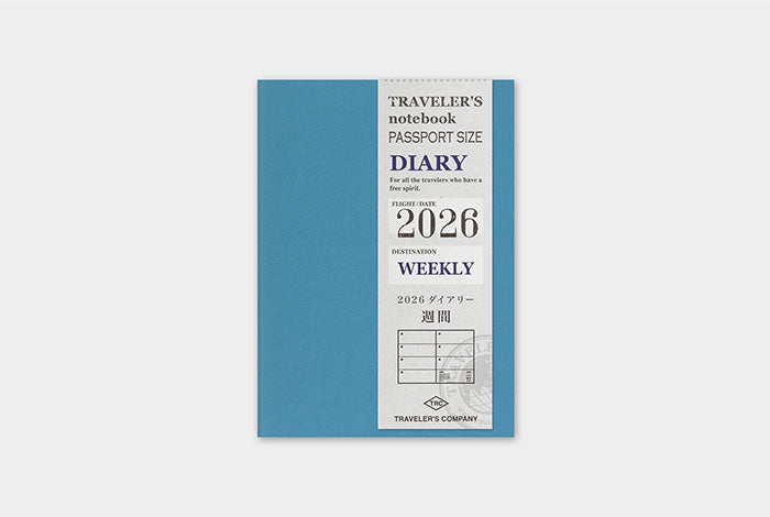Traveler's Notebook 2026 Refill Weekly - Passport Size