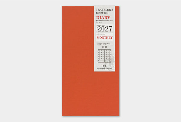 [PREORDER] Traveler's Notebook 2027 Refill Monthly - Regular Size