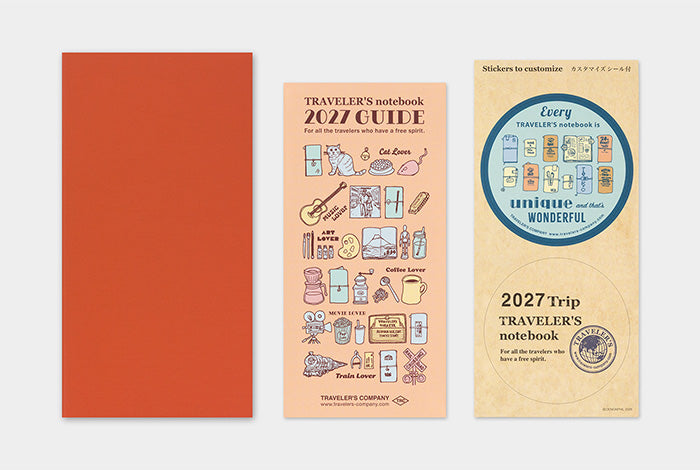 [PREORDER] Traveler's Notebook 2027 Refill Monthly - Regular Size