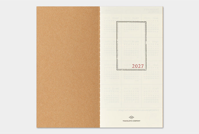 [PREORDER] Traveler's Notebook 2027 Refill Monthly - Regular Size