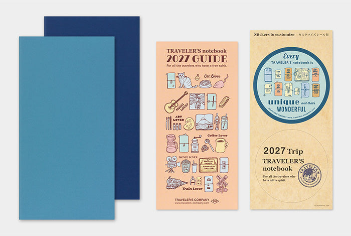 [PREORDER] Traveler's Notebook 2027 Refill Weekly + Memo - Regular Size