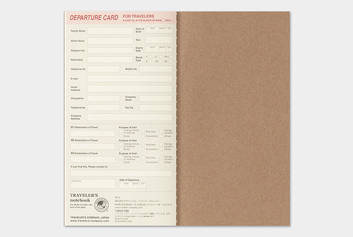 [PREORDER] Traveler's Notebook 2027 Refill Weekly + Memo - Regular Size