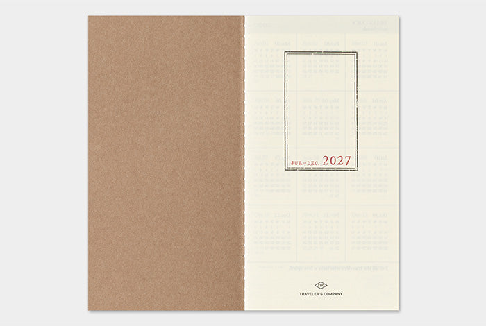 [PREORDER] Traveler's Notebook 2027 Refill Weekly + Memo - Regular Size