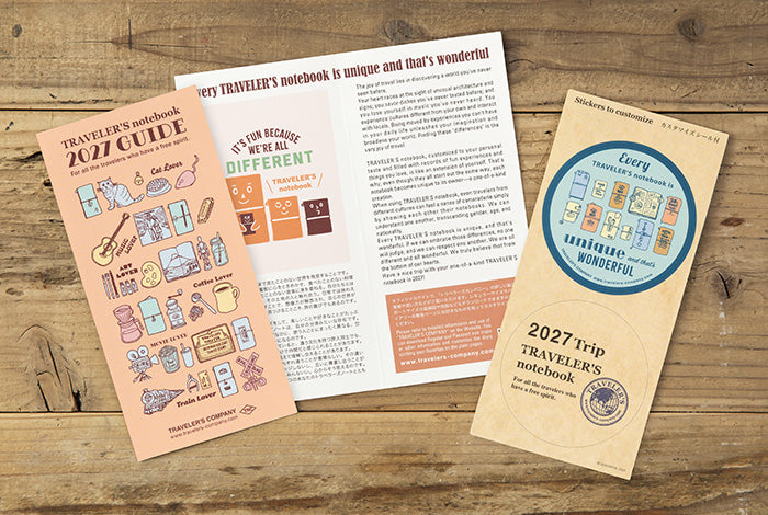 [PREORDER] Traveler's Notebook 2027 Refill Weekly + Memo - Regular Size