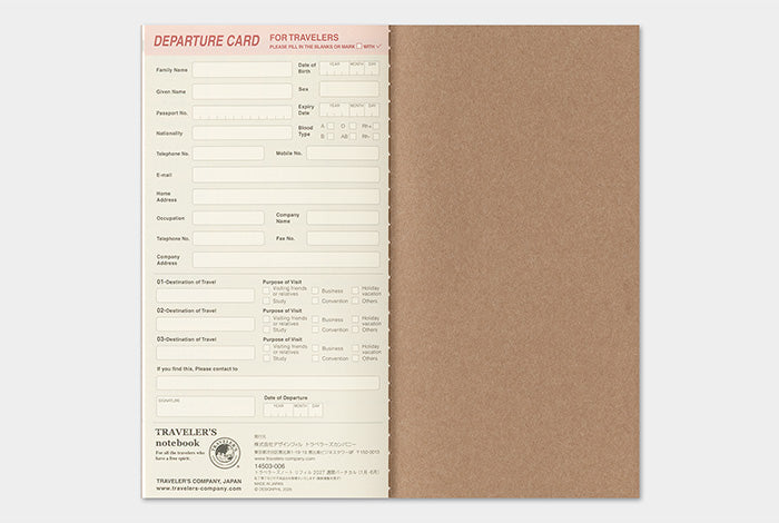 [PREORDER] Traveler's Notebook 2027 Refill Weekly Vertical - Regular Size