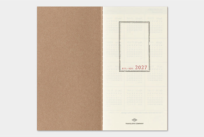 [PREORDER] Traveler's Notebook 2027 Refill Weekly Vertical - Regular Size