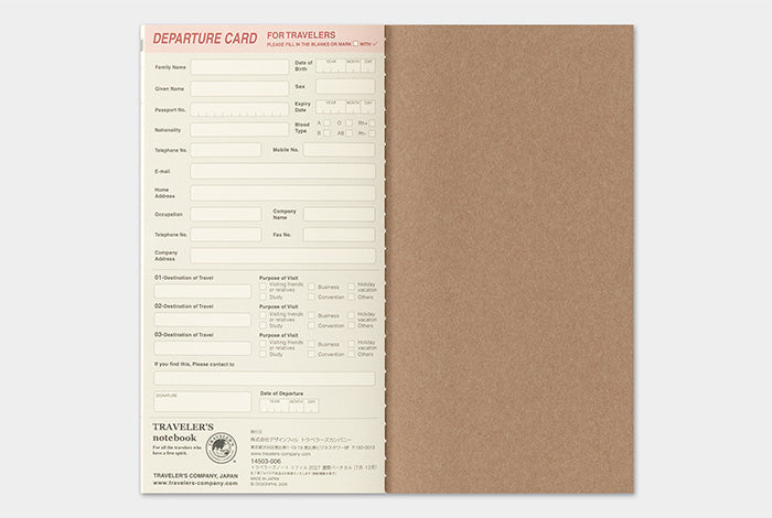 [PREORDER] Traveler's Notebook 2027 Refill Weekly Vertical - Regular Size