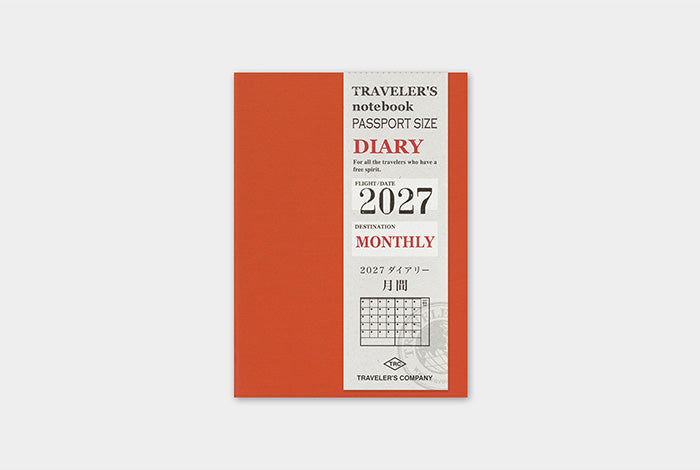[PREORDER] Traveler's Notebook 2027 Refill Monthly - Passport Size