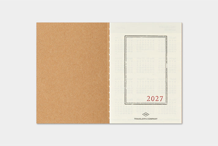[PREORDER] Traveler's Notebook 2027 Refill Monthly - Passport Size